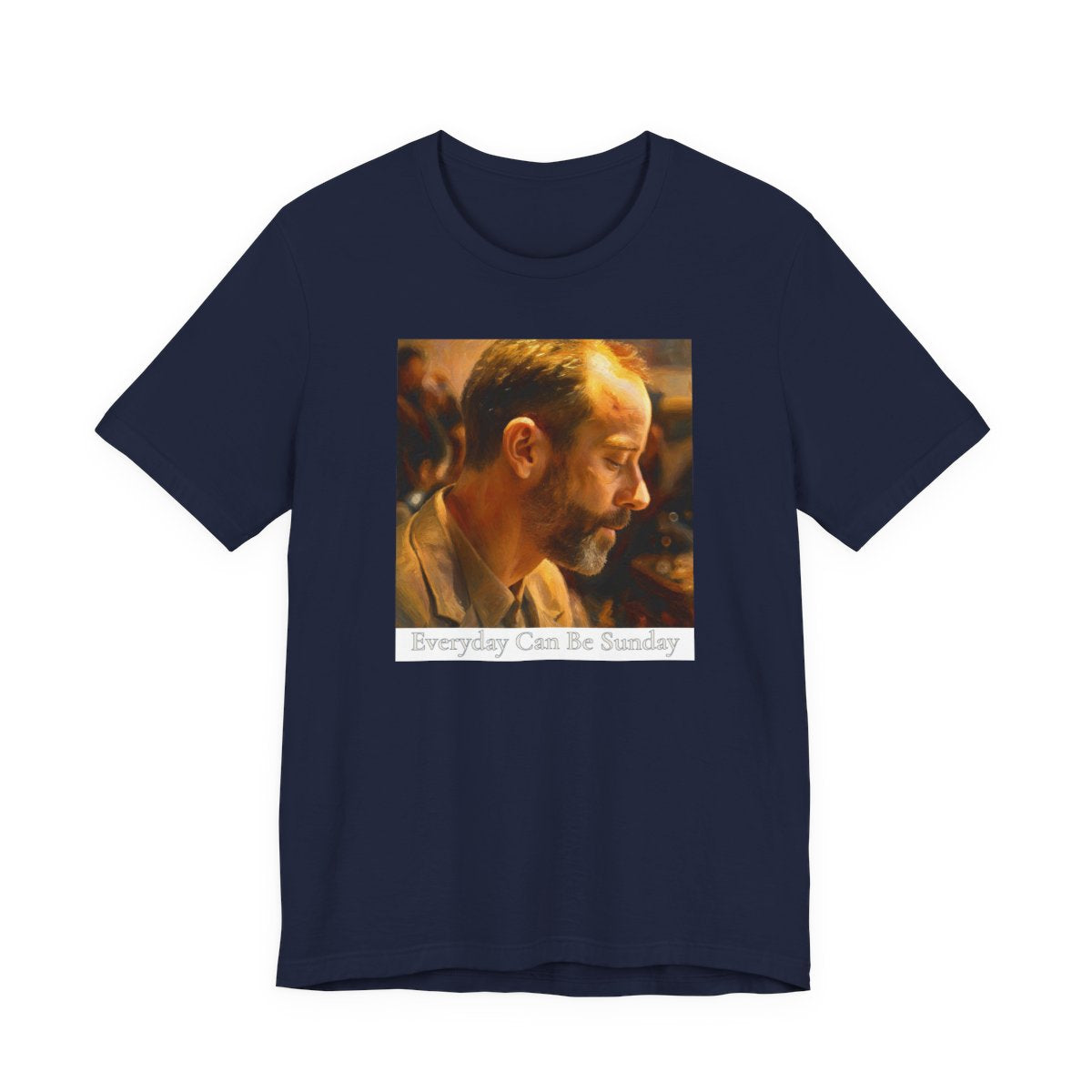Everyday Can Be Sunday Unisex Jersey Tee — Navy front