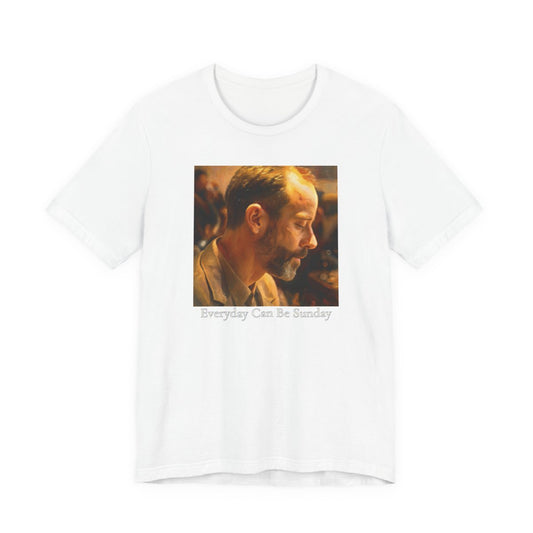 Everyday Can Be Sunday Unisex Jersey Tee — White front