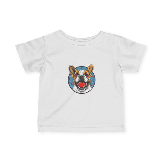 French Bulldog Baby T-Shirt — White front