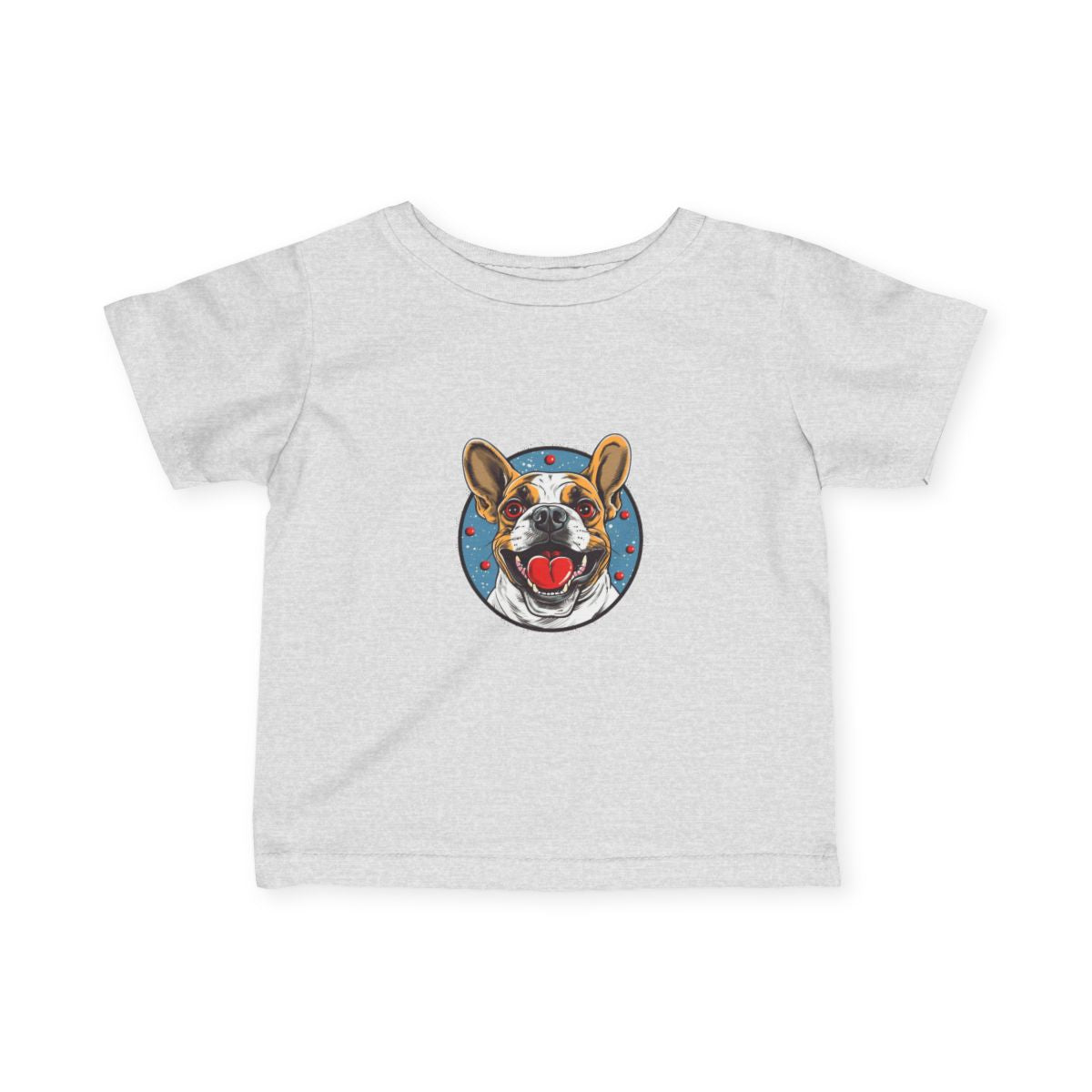 French Bulldog Baby T-Shirt — Heather front