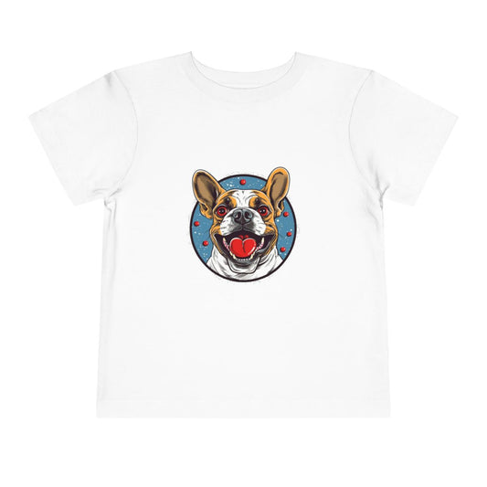French Bulldog Toddler T-Shirt — White front