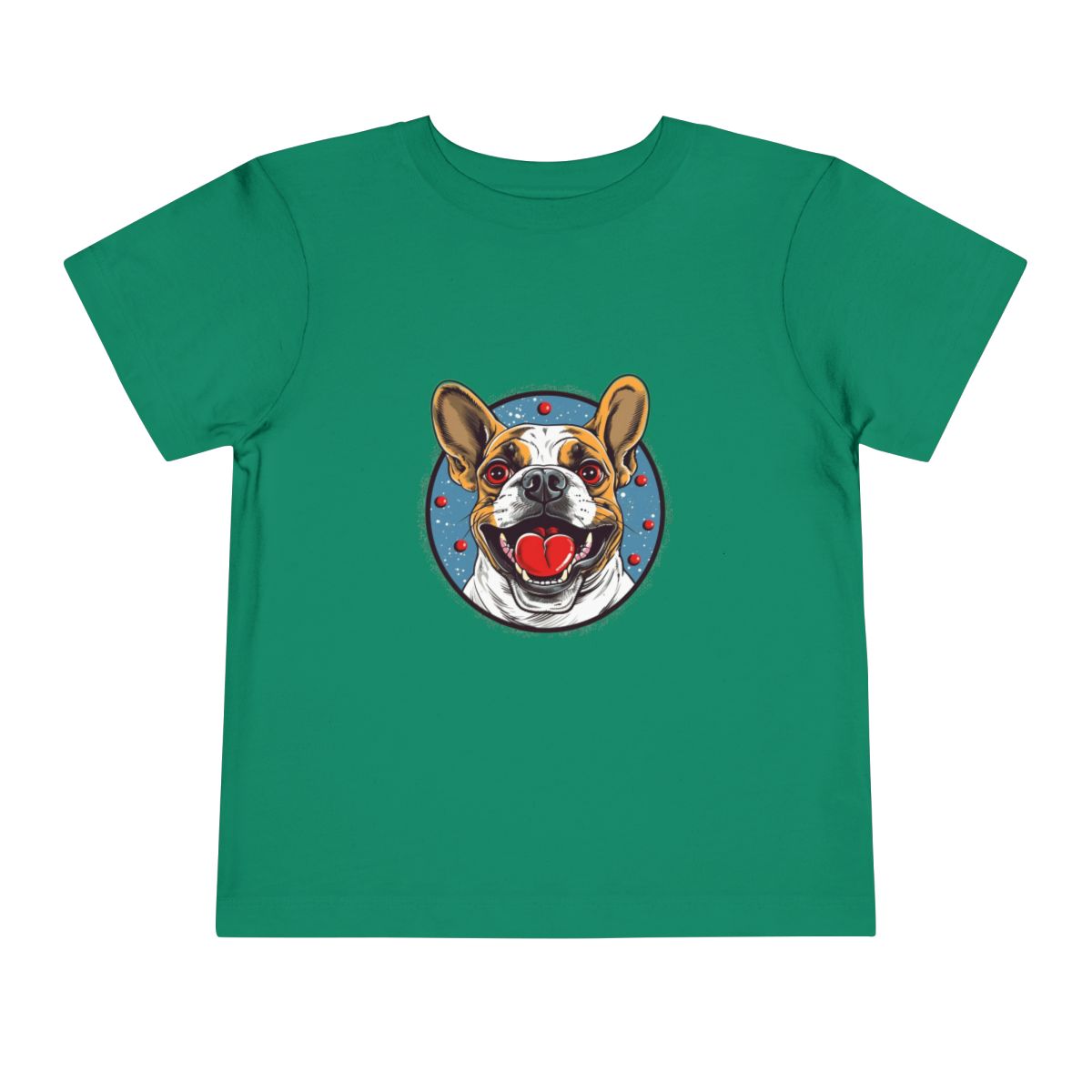 French Bulldog Toddler T-Shirt — Kelly front