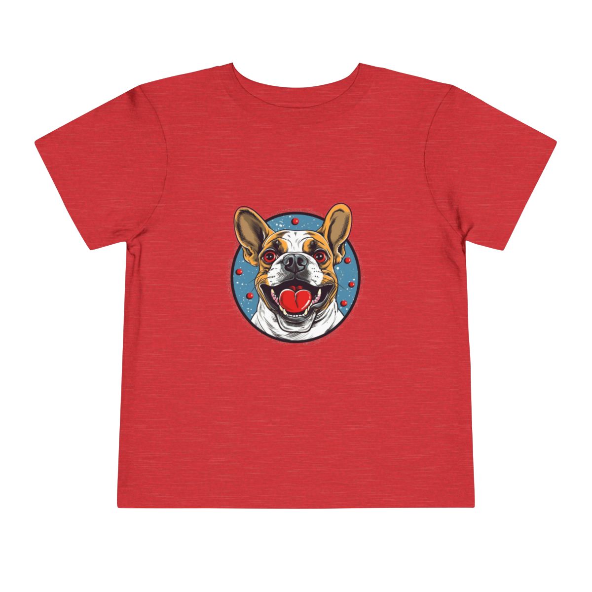 French Bulldog Toddler T-Shirt — Heather Red front
