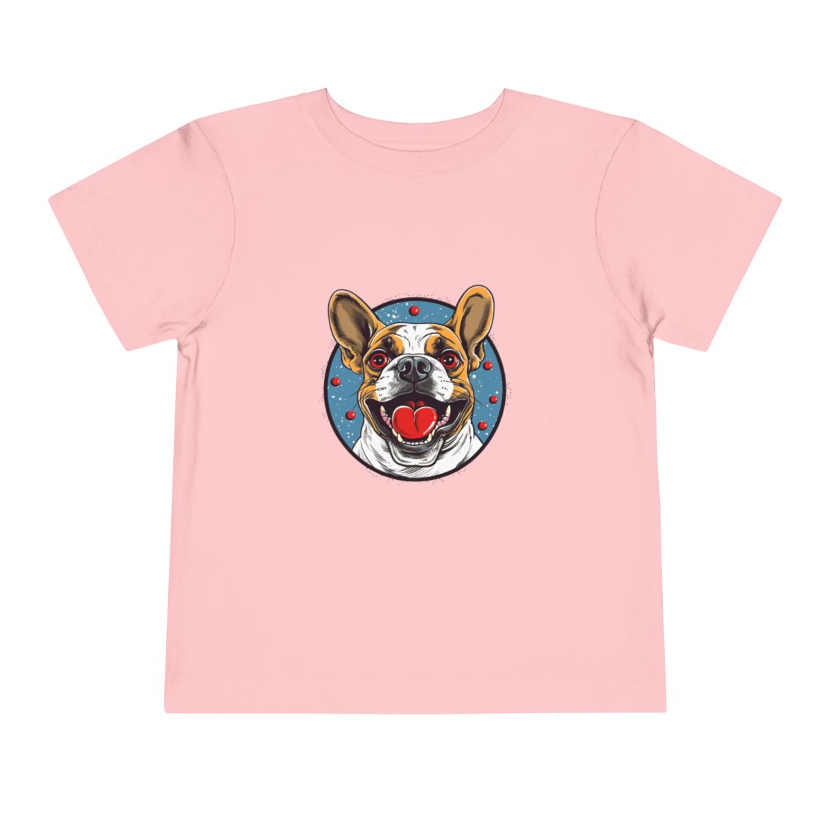 French Bulldog Toddler T-Shirt — Pink front