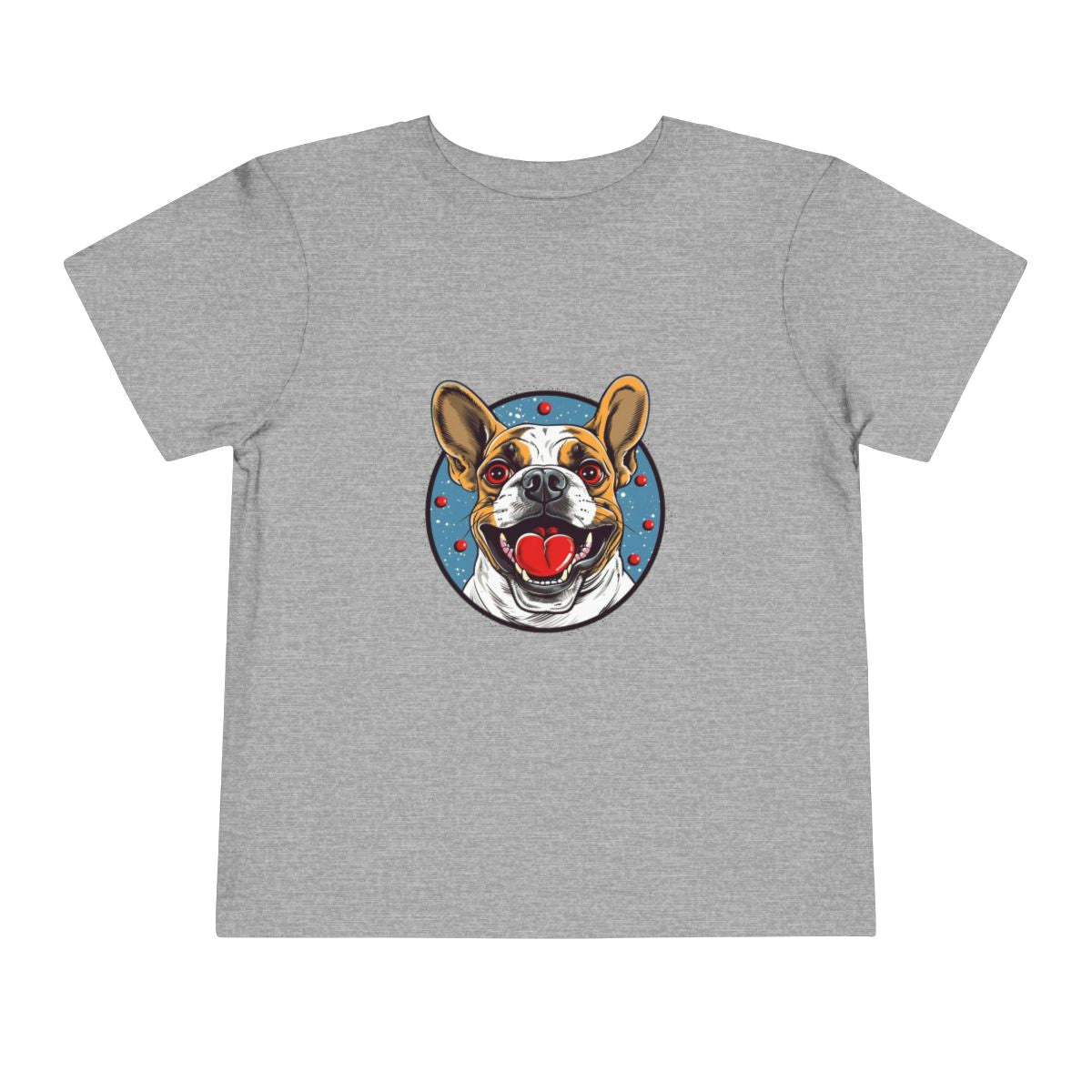 French Bulldog Toddler T-Shirt — Athletic Heather front
