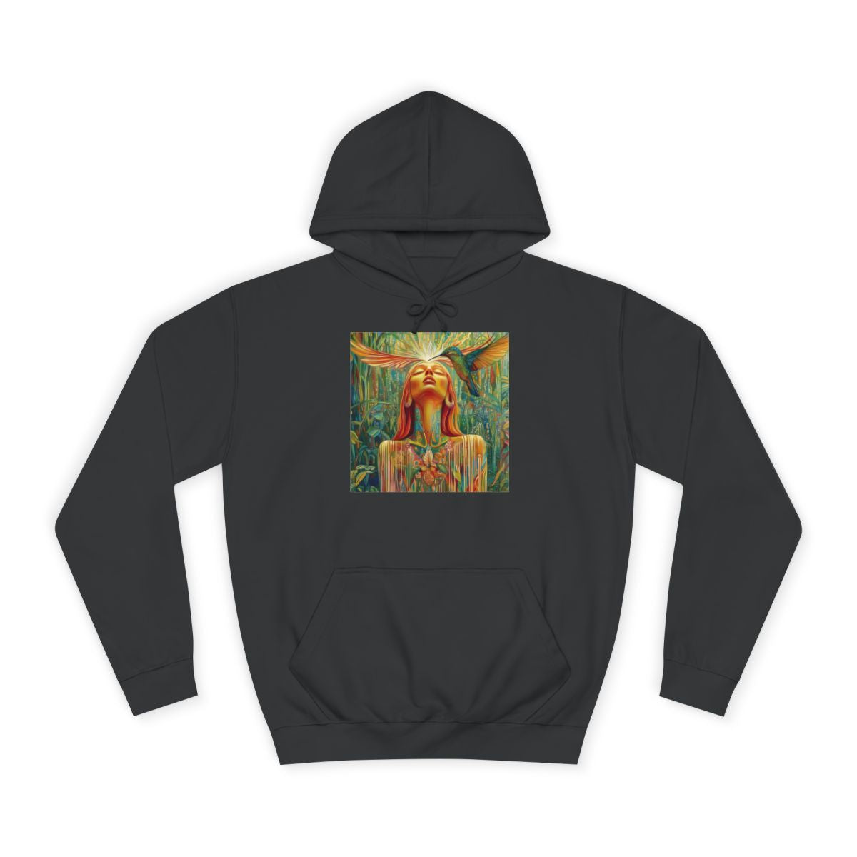 Hummingbird Dream Unisex Heavy Blend™ Hooded Sweatshirt — Jet Black front