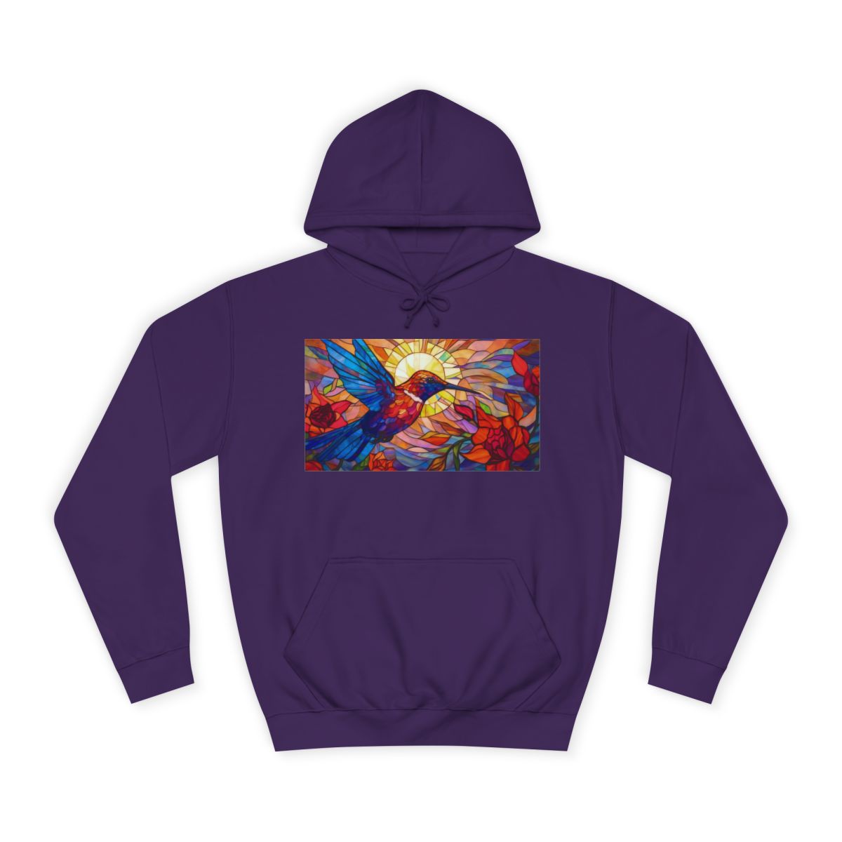 Hummingbird Unisex Heavy Blend™ Hooded Sweatshirt — Purple front