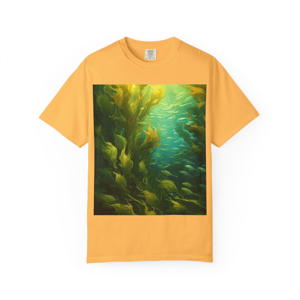 Kelp Mirror Back Unisex Garment-Dyed T-shirt — Citrus front