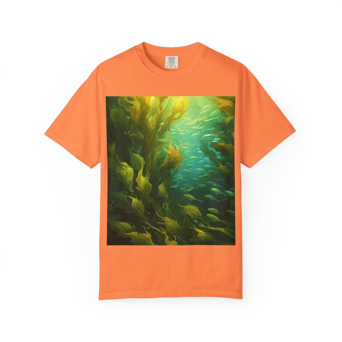 Kelp Mirror Back Unisex Garment-Dyed T-shirt — Melon front