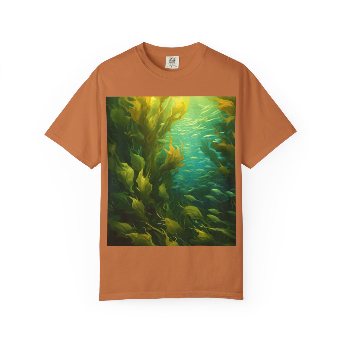 Kelp Mirror Back Unisex Garment-Dyed T-shirt — Yam front