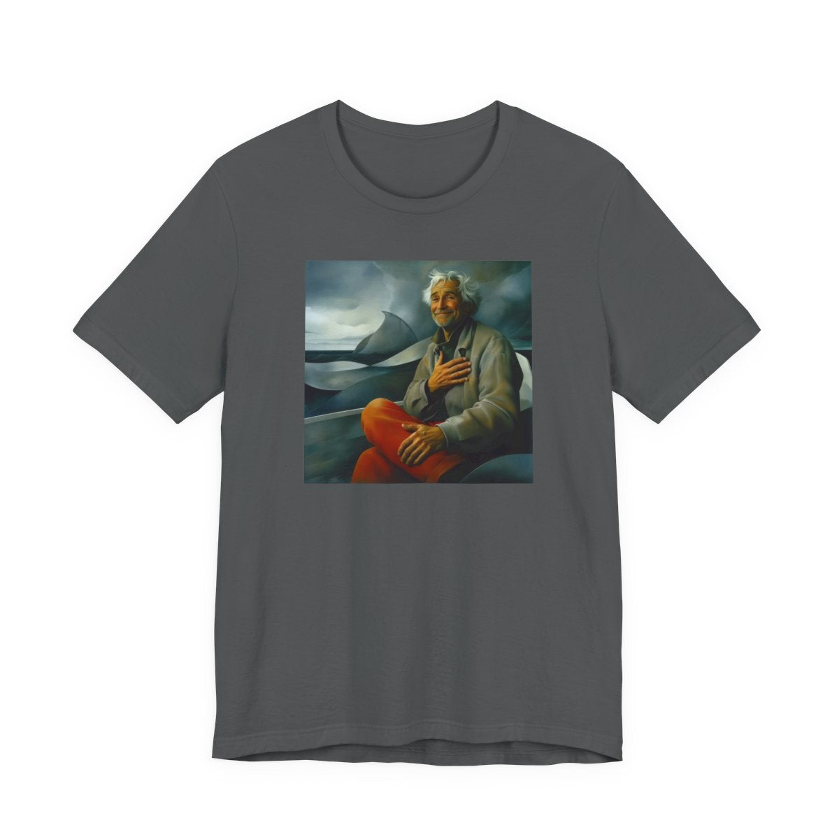 Mysteries of Power Unisex Jersey Tee — Asphalt front