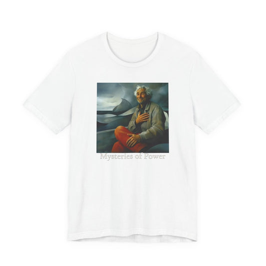 Mysteries of Power Unisex Jersey Tee — White front