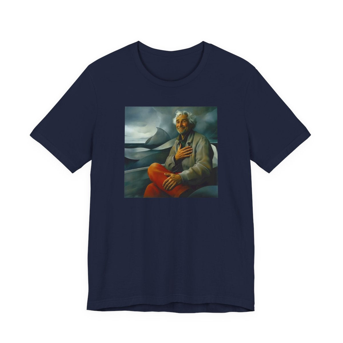 Mysteries of Power Unisex Jersey Tee — Navy front