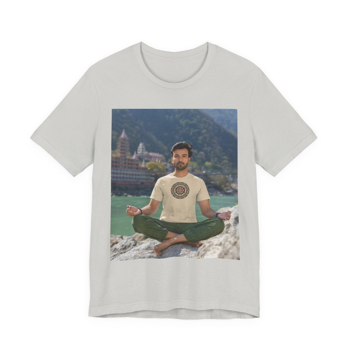 Navajo Unisex Jersey Short Sleeve Tee — Silver front
