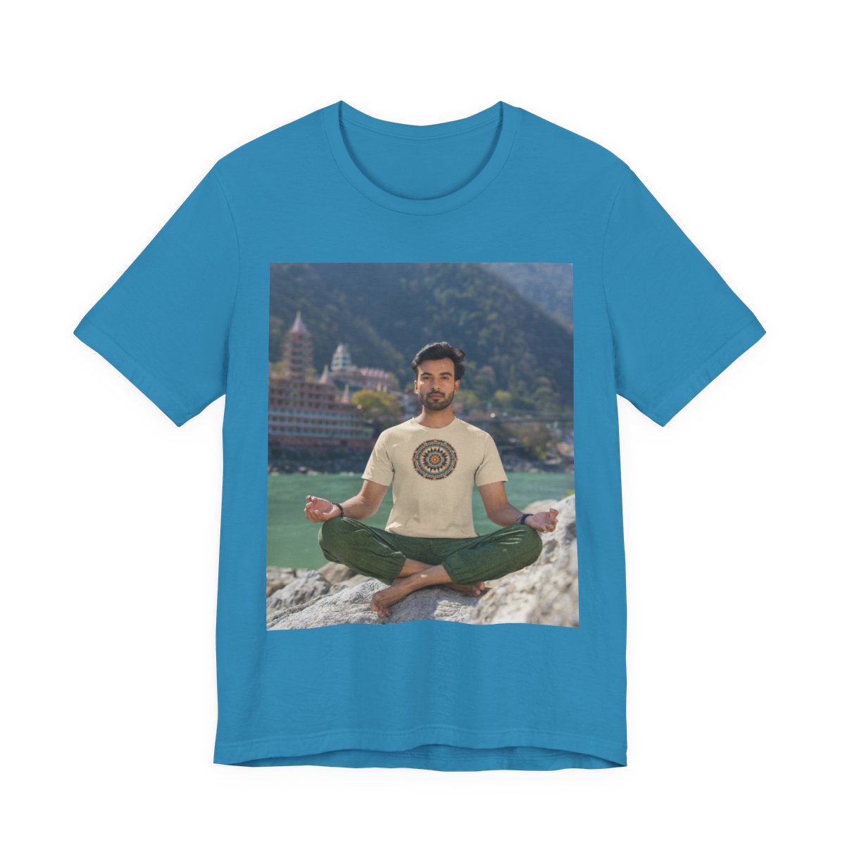 Navajo Unisex Jersey Short Sleeve Tee — Aqua front