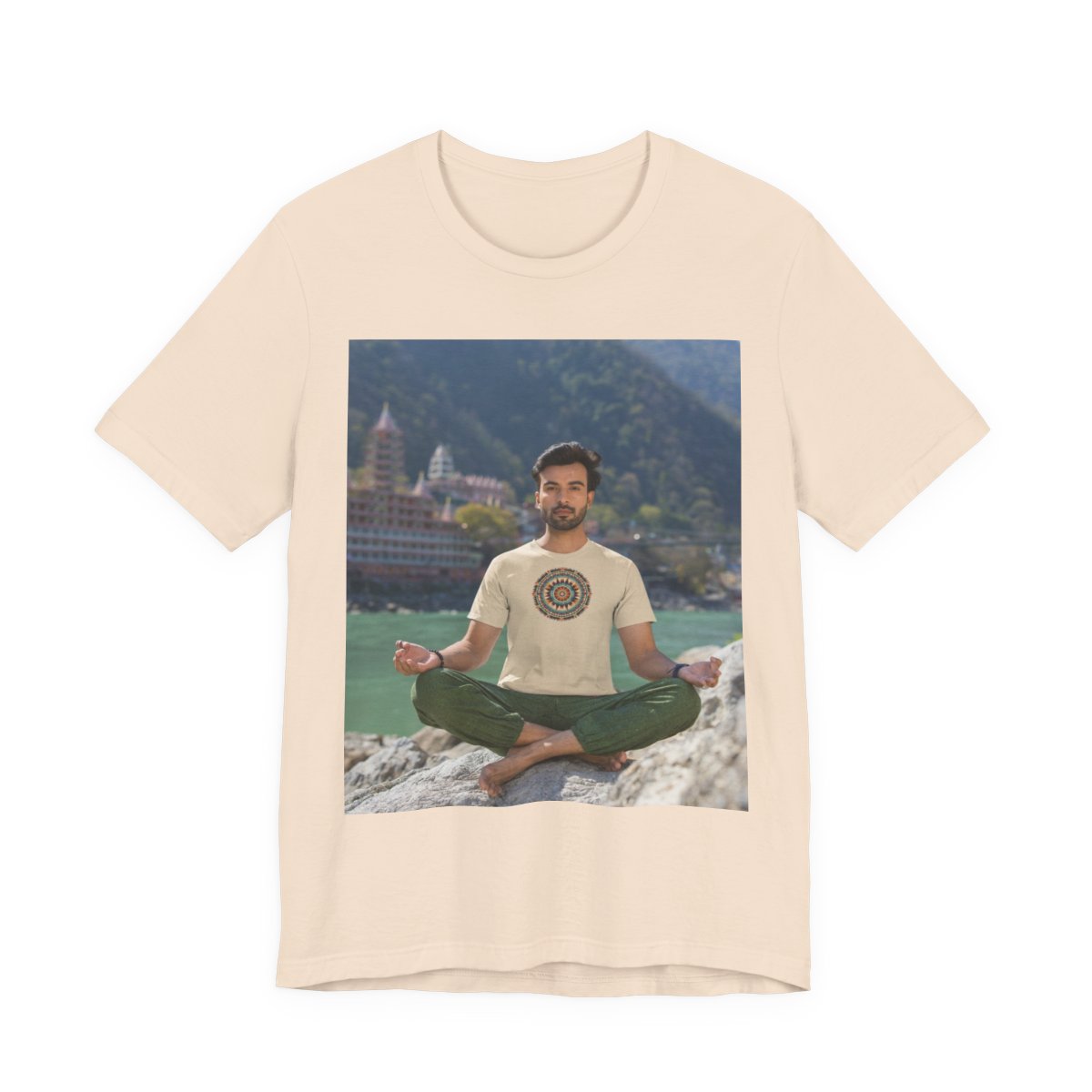 Navajo Unisex Jersey Short Sleeve Tee — Soft Cream front