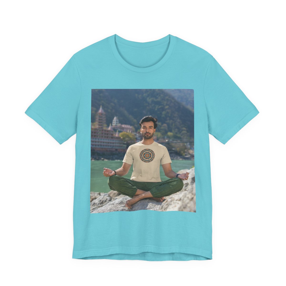 Navajo Unisex Jersey Short Sleeve Tee — Turquoise front