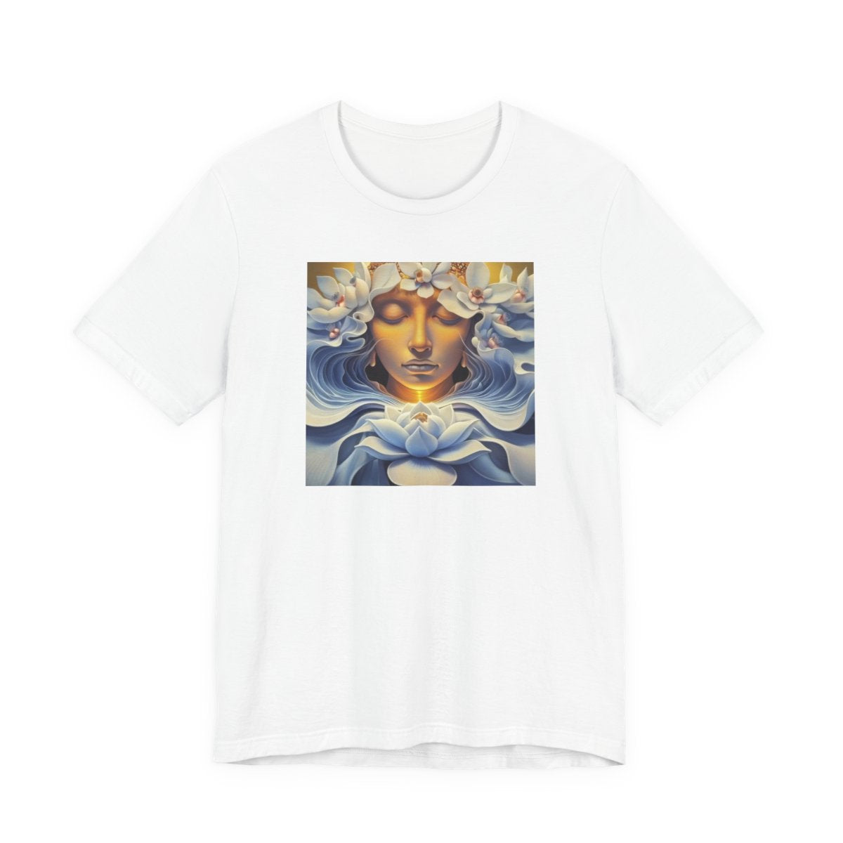New Dream of the Lotus Flower Unisex Jersey Tee — White front