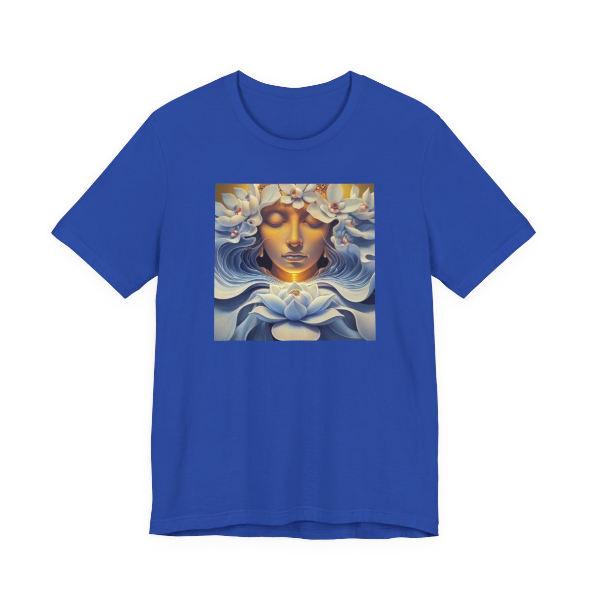 New Dream of the Lotus Flower Unisex Jersey Tee — True Royal front