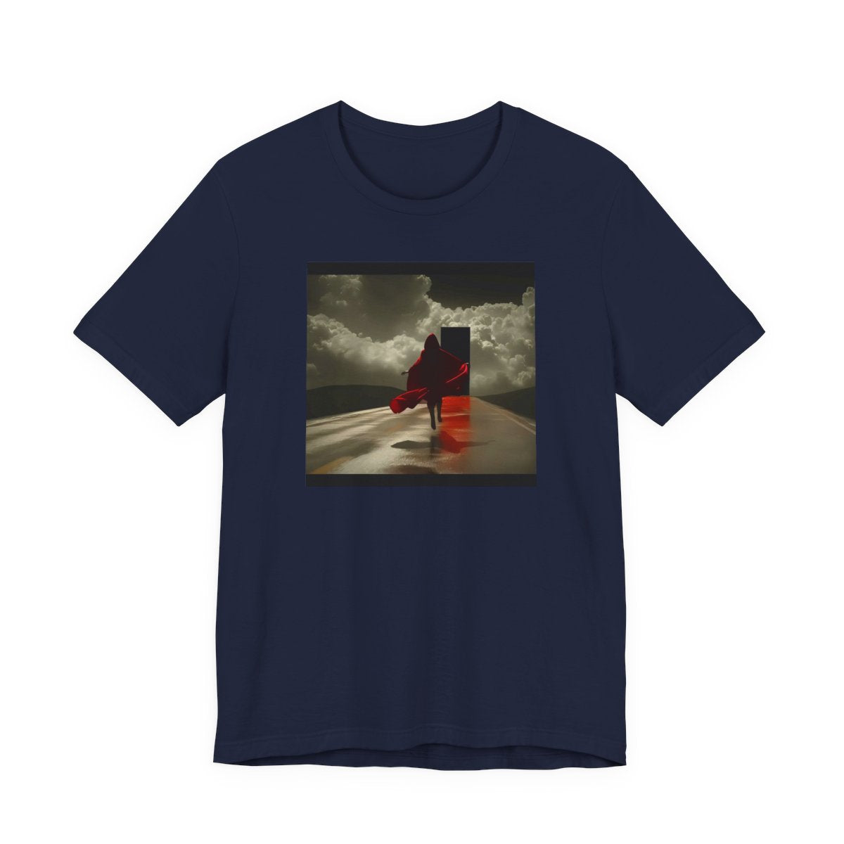 On and Off Unisex Jersey Tee — Navy front