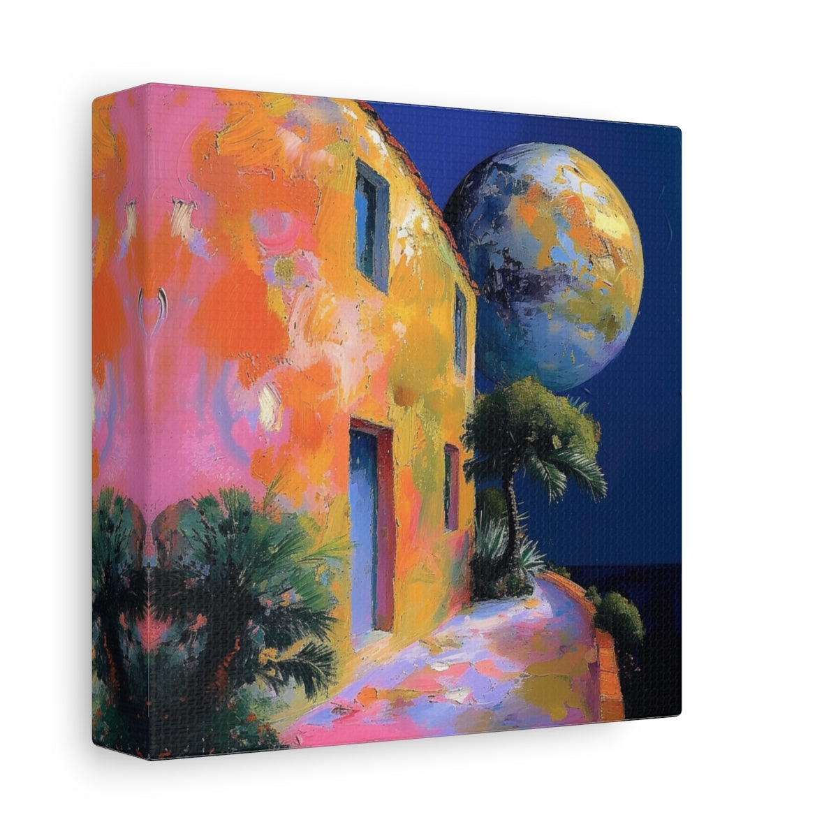 Canvas wrap edge / side view