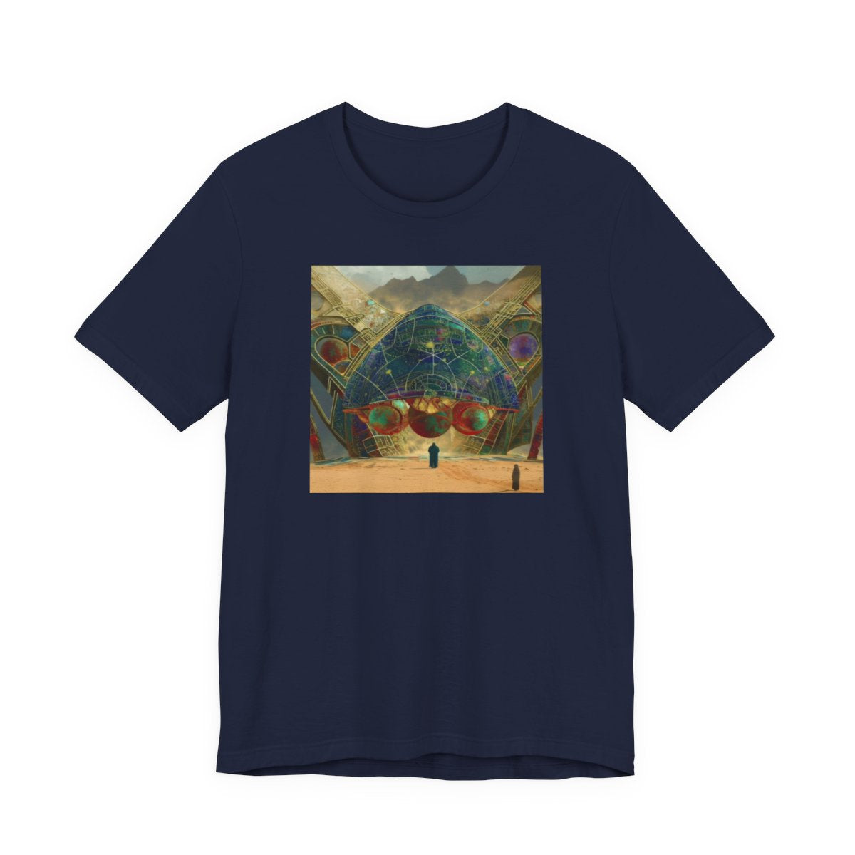 Semiconductor Cellular Unisex Jersey Tee — Navy front