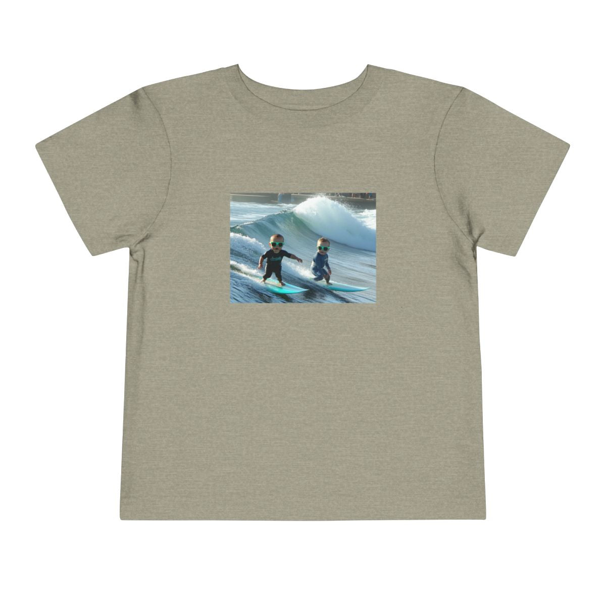 Toddler Short Sleeve Tee — Heather Stone front