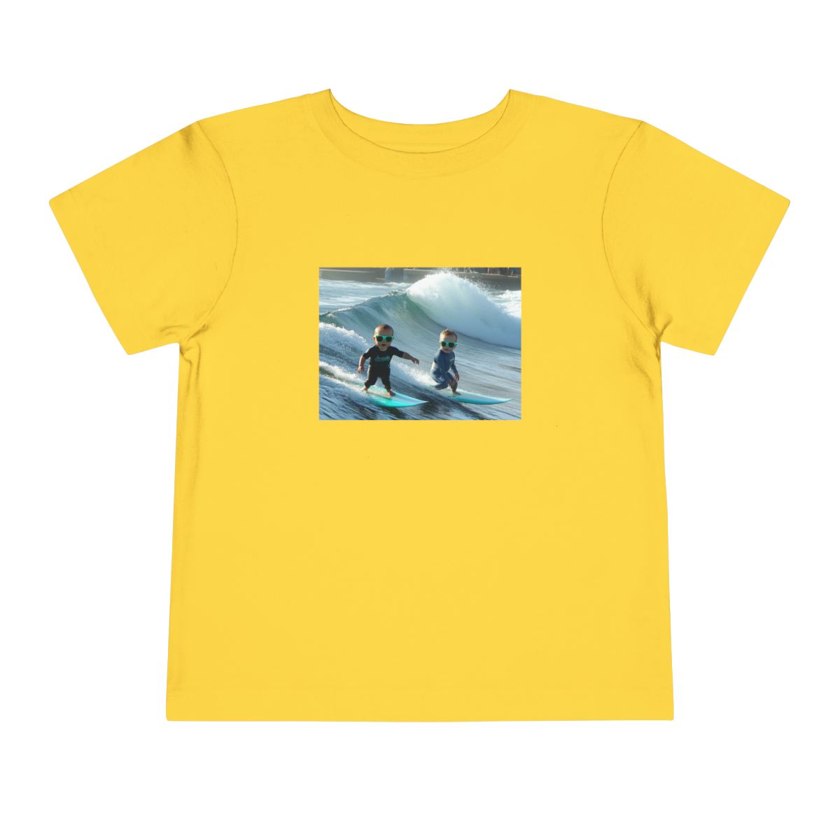Toddler Short Sleeve Tee — Yellow front