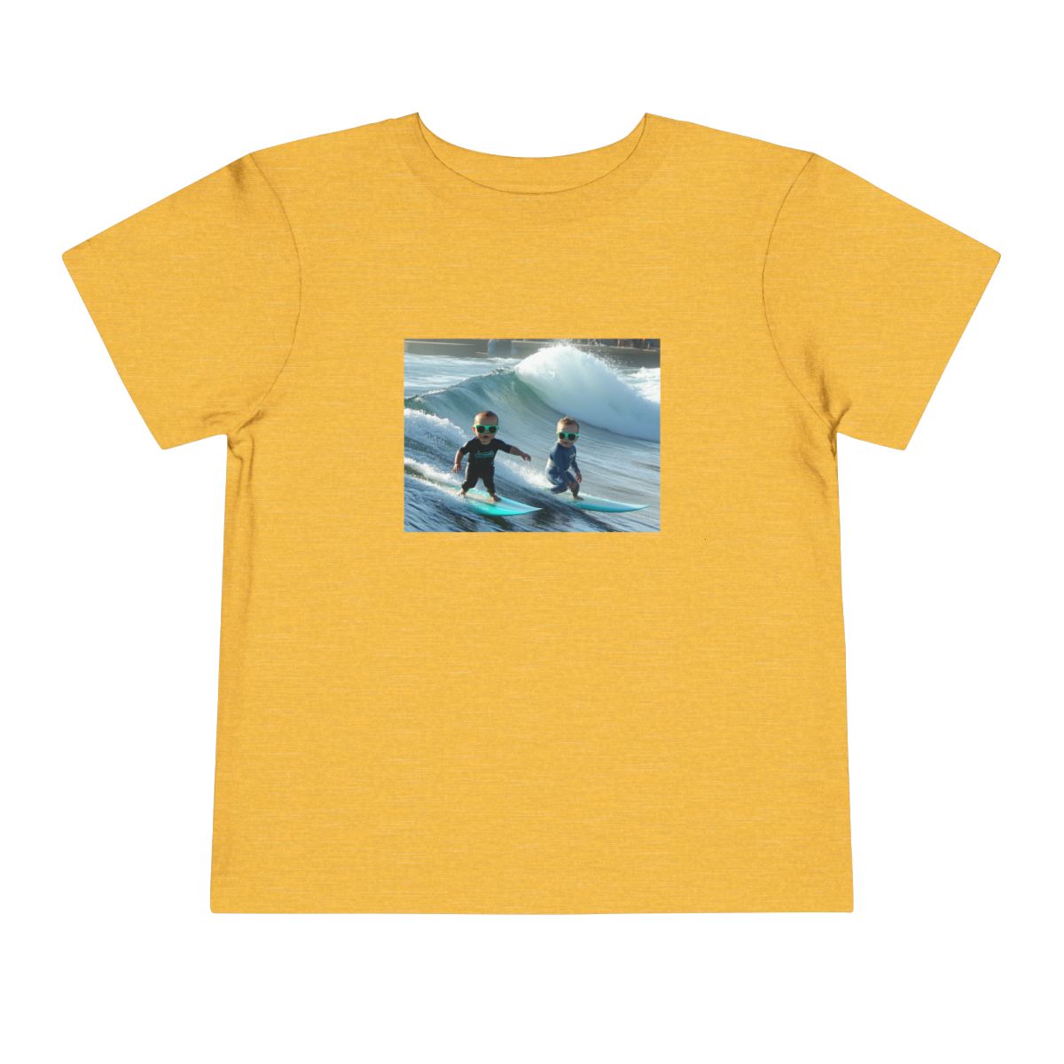 Toddler Short Sleeve Tee — Heather Yellow Gold front