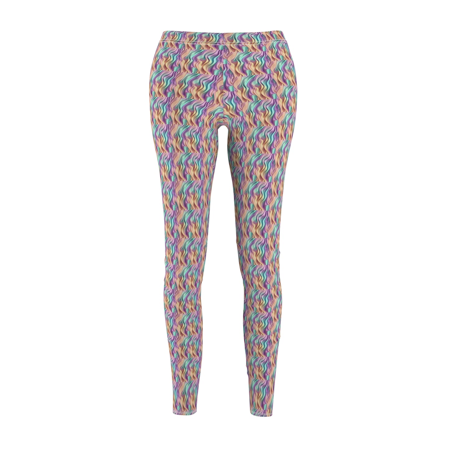 Pastel Kelp Women's Cut & Sew Casual Leggings (AOP)