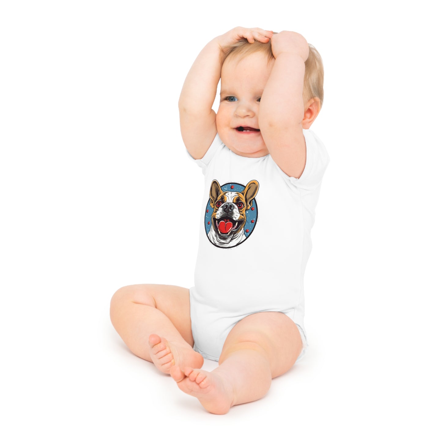 French Bulldog Baby Short Sleeve Bodysuit