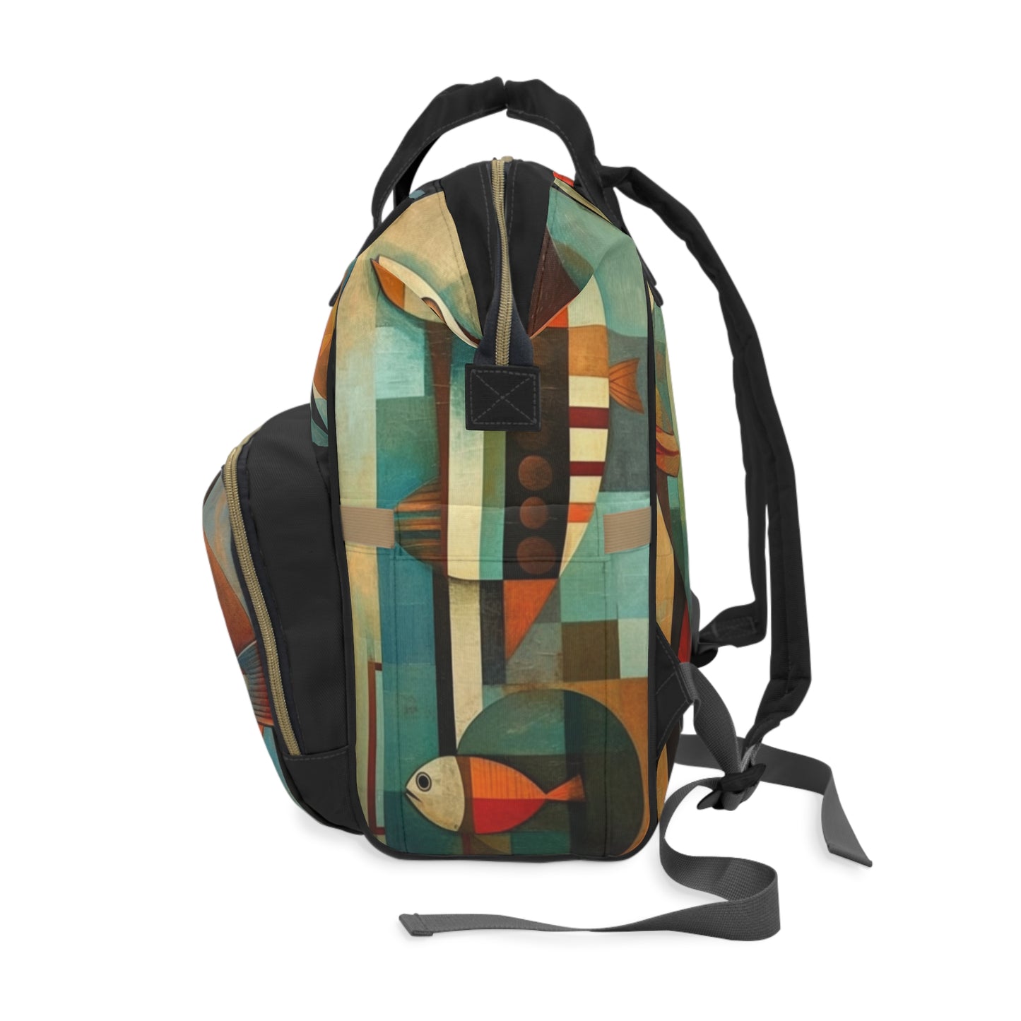 Fishes Multifunctional Diaper Backpack