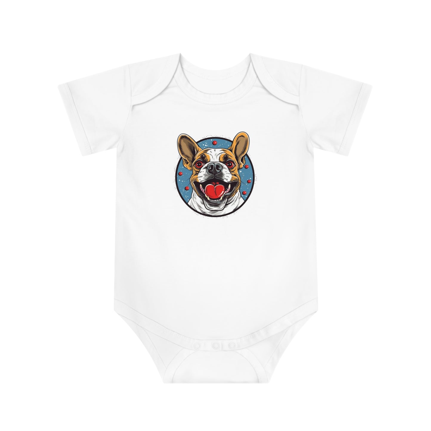 French Bulldog Baby Short Sleeve Bodysuit