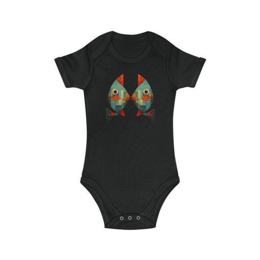 Fish Combed Cotton Baby Bodysuit