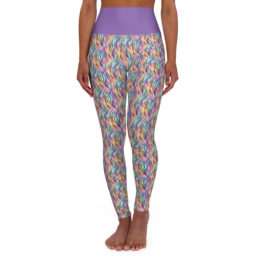 Pastel Kelp High Waisted Yoga Leggings (AOP)