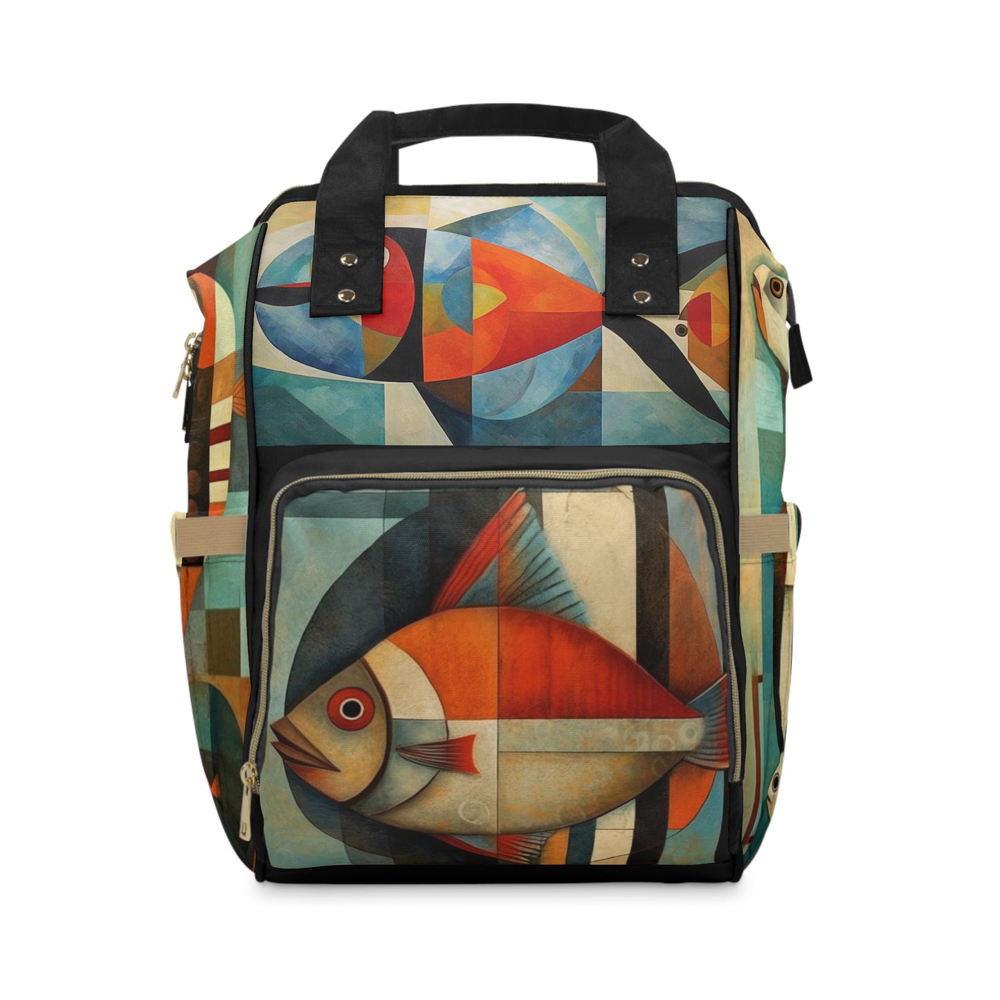 Fishes Multifunctional Diaper Backpack