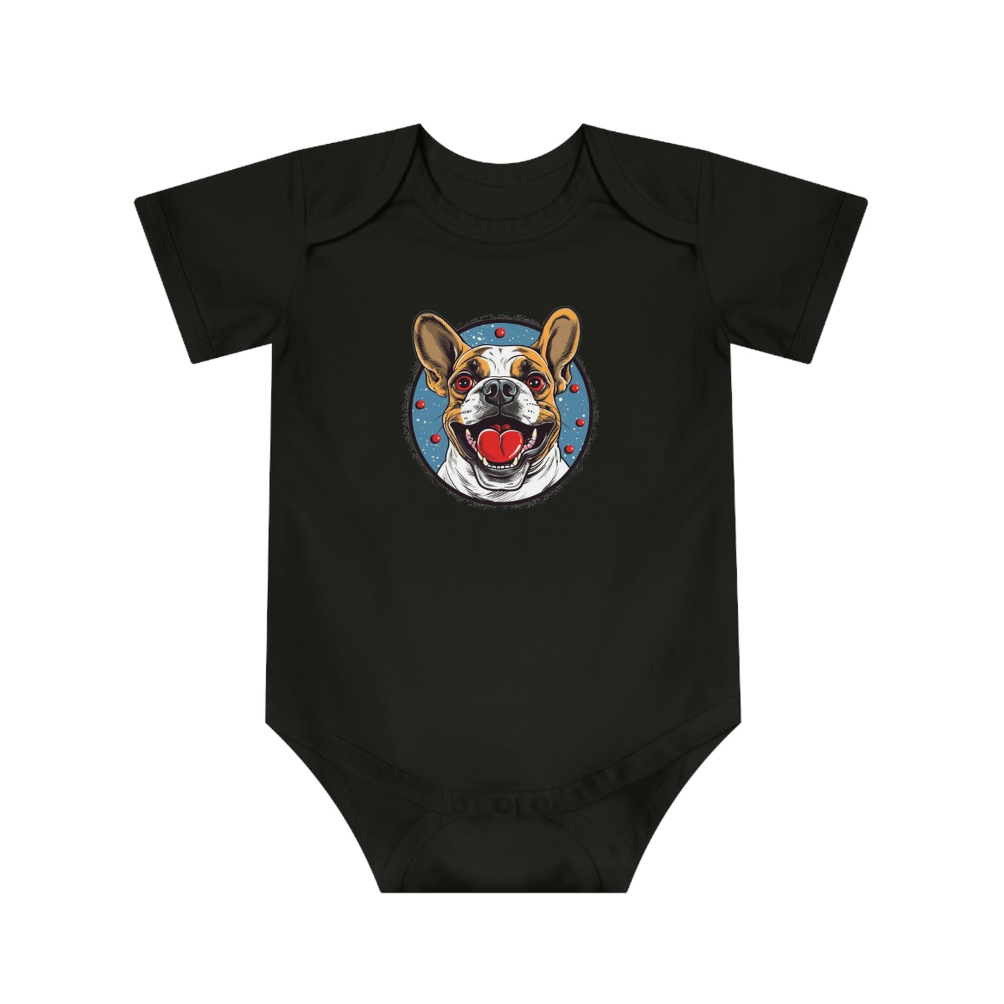 French Bulldog Baby Short Sleeve Bodysuit