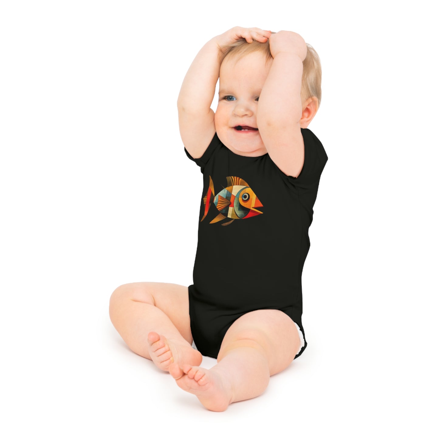 Fish Baby Short Sleeve Bodysuit